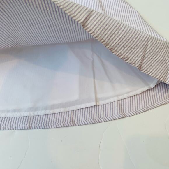 NWT Florence Eiseman Size 12 Lavender Stripe Seersucker Dress with Ruffles - Picture 4 of 6